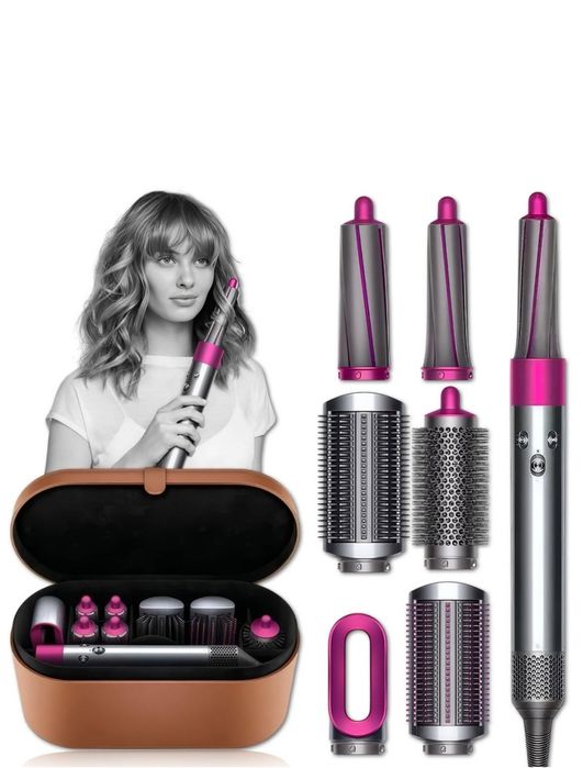 слайдер для волосся з насадками 5 в 1 у шкіряному кейсі dyson