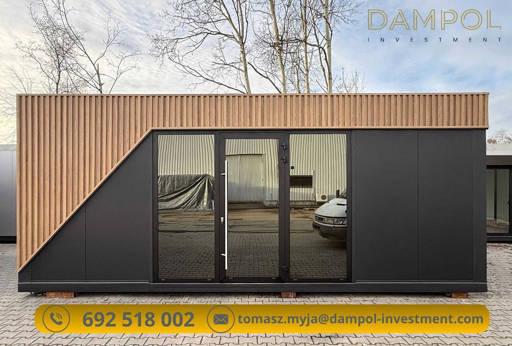 Ekskluzywny Pawilon/Kontener 7x3 m/Podświetlenie LED/Duże Przeszklenie