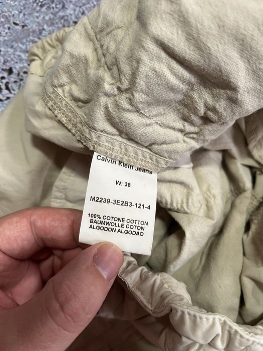 Бежевые премиальные штаны брюки на утяжках мужские Calvin Klein