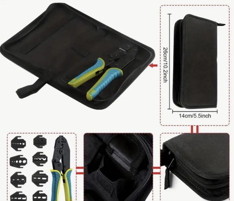 Alicate de carvar terminais professional + 8 matrizes (NOVO)