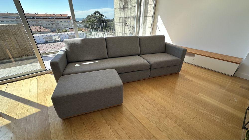 Sofá Modular Completo (4 Lugares + 2 Poltrona / Puff) – Oportunidade!