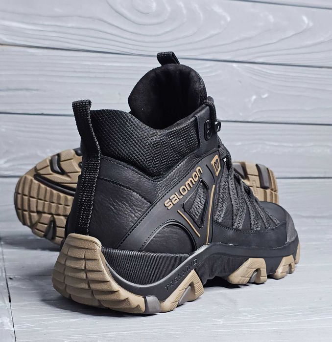 39-46 Кожаные мужские черные койот спортивные зимние ботинки кроссовки