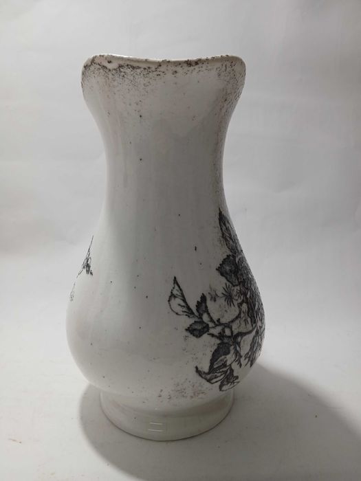 Antigo Jarro Loiça Real Fabrica Sacavem - Flores Rosas