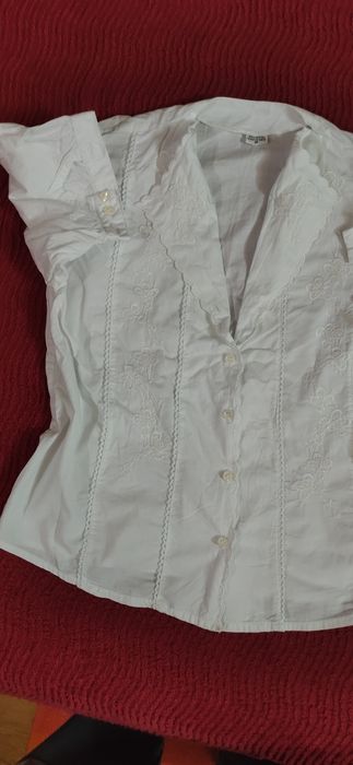 Blusa algodão manga curta.