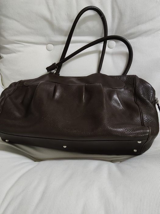 Fabulosa Mala em Pele Granulada Castanha marca Salvatore Fe