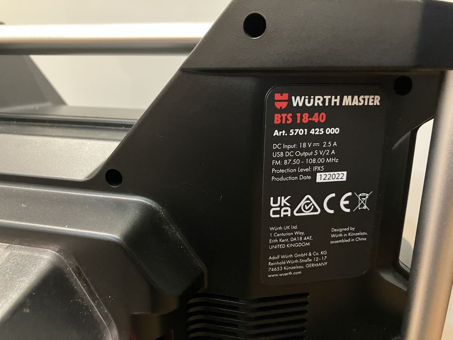 Wurth Glośnik-Radio BTS 18-40