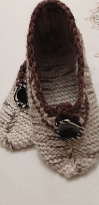 Тапочки  теплые вязаные