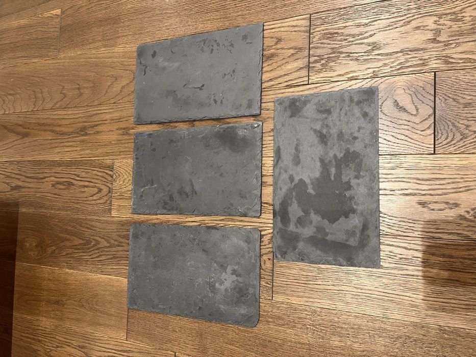 Talerz kamienny łupkowy czarny