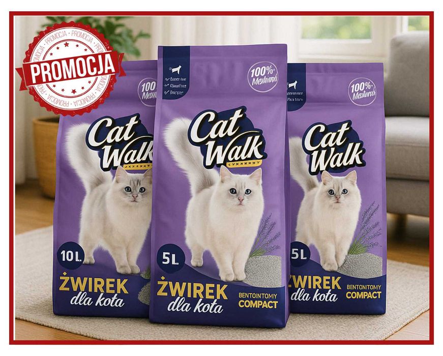 ŻWIREK DLA KOTA Bentonitowy Betonitowy Lawenda 25 Zbrylający PROMOCJA