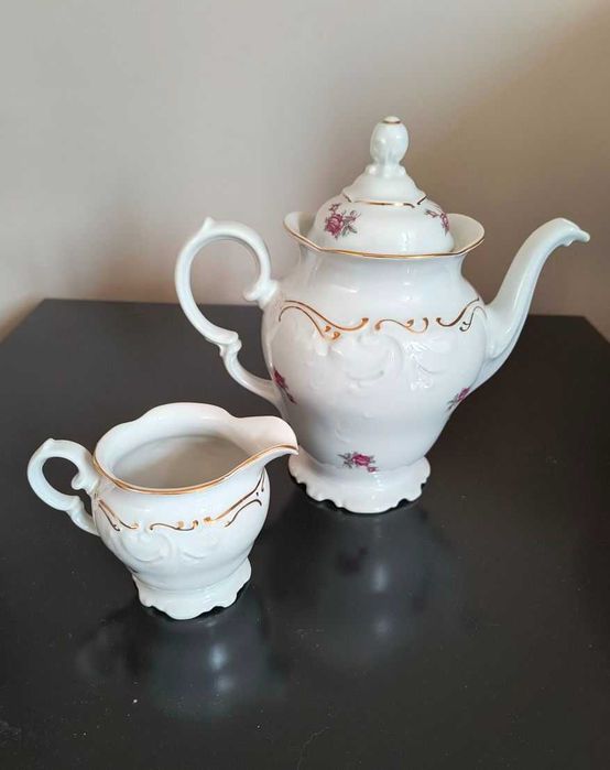 Porcelana Wałbrzych serwis kawa herbata lata 60-te design PRL LSP