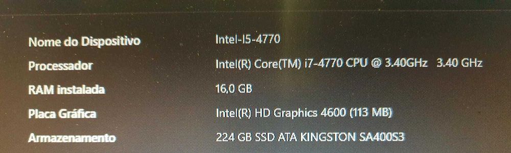 HP Prodesk Intel i7 16GB RAM 240GB SSD Entrega Lisboa e arredores