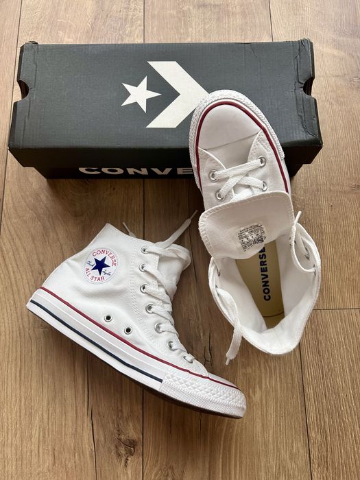 Converse długie białe trampki all star