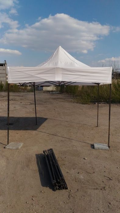 Продам навес / тент / шатер белый 3*3 м легкое б/у каркас-трансформер