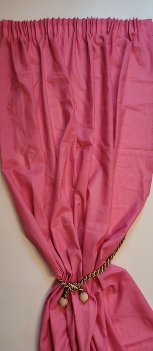 Zasłona IKEA z upieciem 145x250 różowa