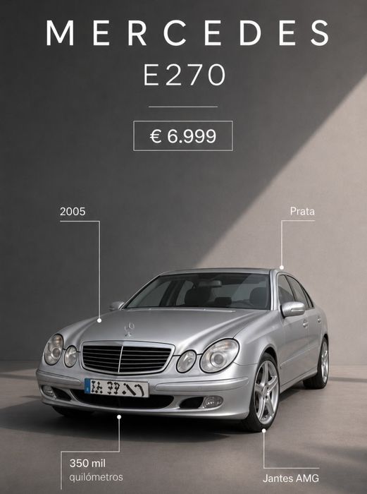 Mercedes-Benz Classe E 270 CDI Executive II Aut. (2005) – Potência, Conforto e Fiabilidade