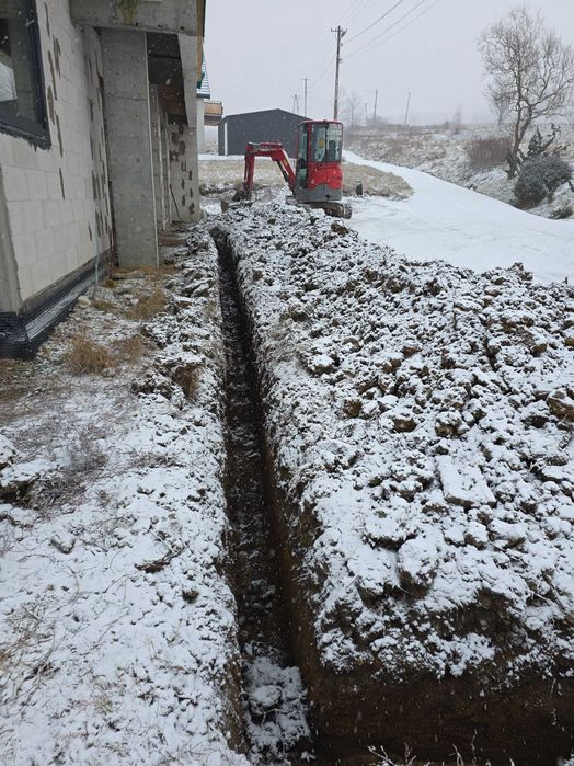 Usługi koparką 2,5t,wiertnica,Transport mat.sypkich,montaż ogrodzeń