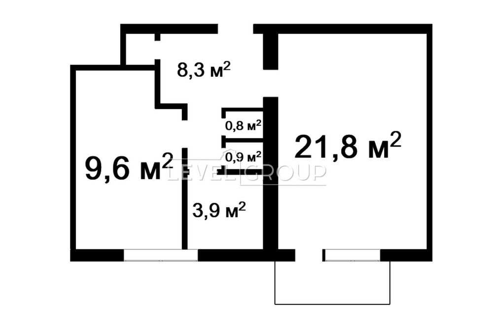 1-комнатная квартира по адресу бульвар Дружбы Народов (площадь 46,3 м²) - Atlanta.ua - фото 18