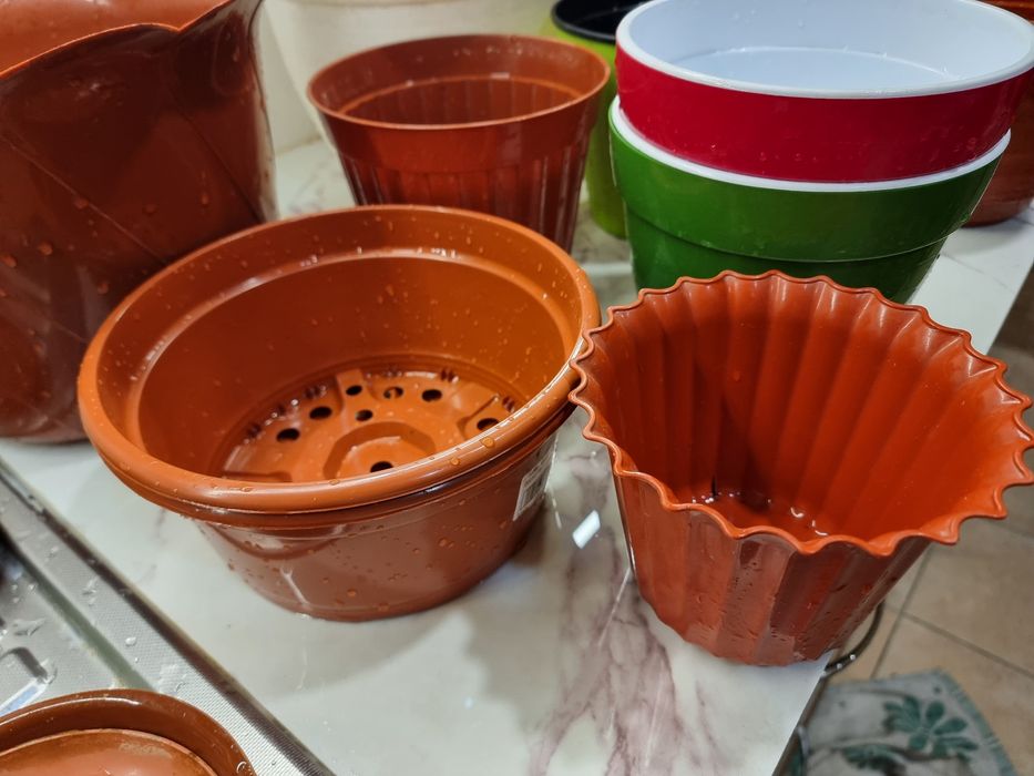 Пластиковые горшки от 15 до 20 см в диаметре