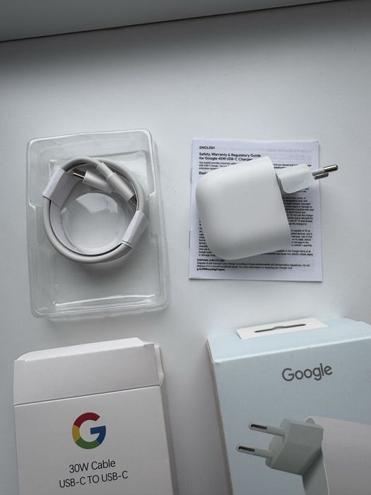 Оригінал Комплект Быстрая зарядка Google 45W Type-C + Кабель Туре-С