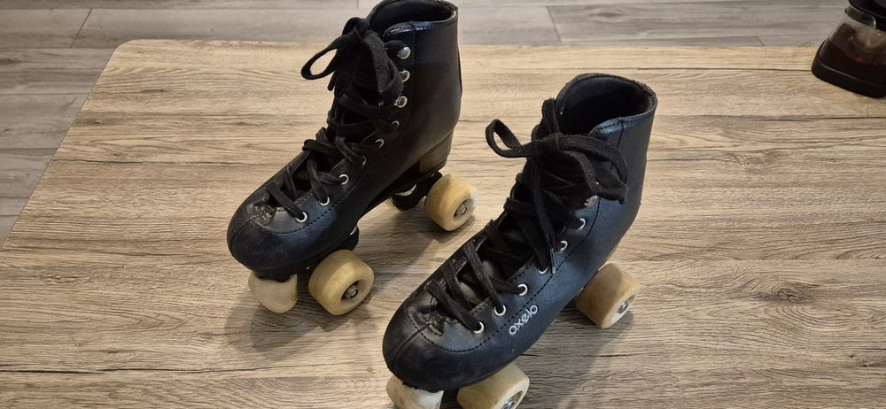 Wrotki Oxelo Quad z Decathlon. Rozmiar 37