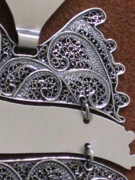 Brincos Artesanal Filigrana em Prata Maciça de Lei 835`/.. C/Contraste