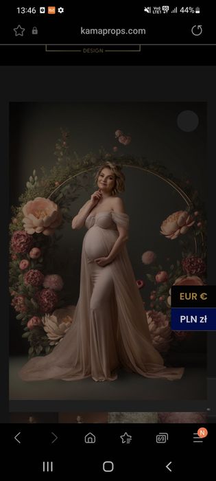 Suknia do sesji ciążowych Kamaprops