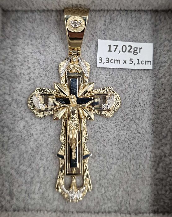 Krzyż 17,02gr złoto próby 585