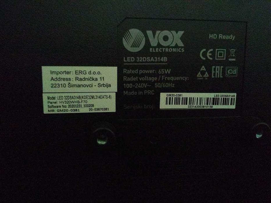 tv vox nova para despachar
