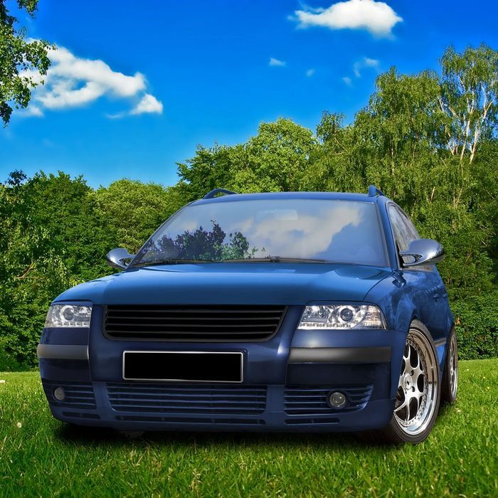 Grelha frontal sem símbolo para VW Passat 3BG 2000-2005 em plástico ABS