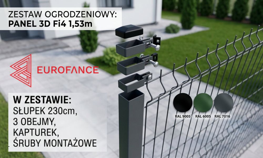 Ogrodzenie panelowe 3D 2D - panel, bramy, furtki od PRODUCENTA