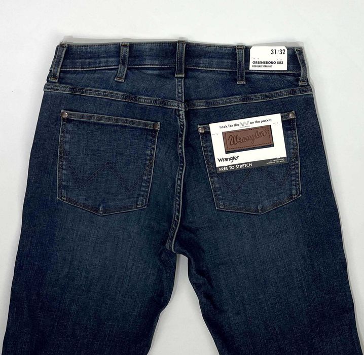 Spodnie męskie jeansy Wrangler Greensboro 803 Marine Tint W32 L34