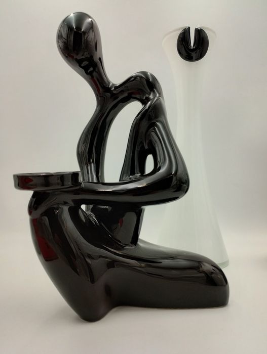 PRL figura lampa Łaszkiewicz/ Kościan black