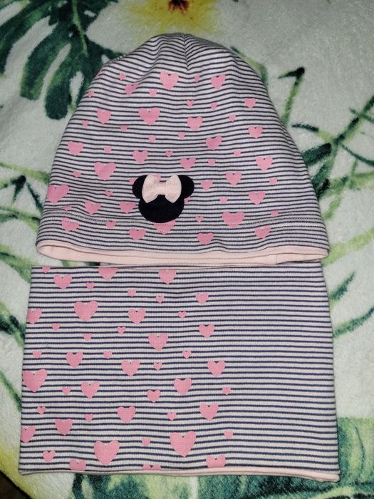 Czapka i komin dziewczęce 48-50