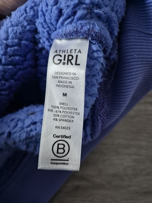 Niebieska mega gruba bluza baranek dla dziewczynki 128 134 oraz 140