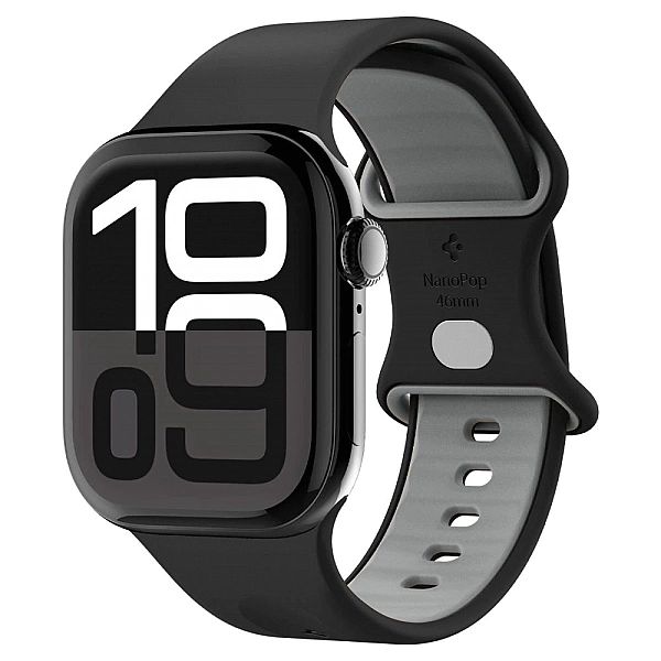 Pasek Spigen Nano Pop na Apple Watch 44 / 45 / 46 / 49 mm - czarno-sza