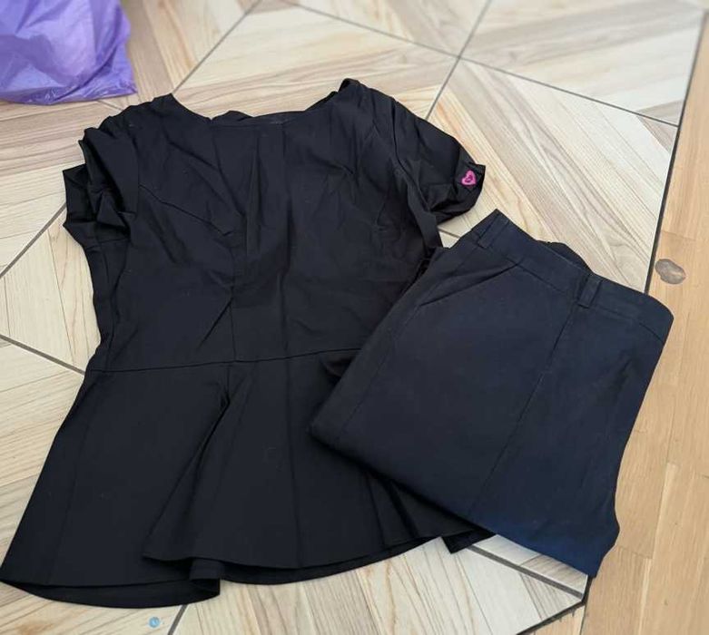 Czarny komplet medyczny Vena Uniforms damski rozmiar 44