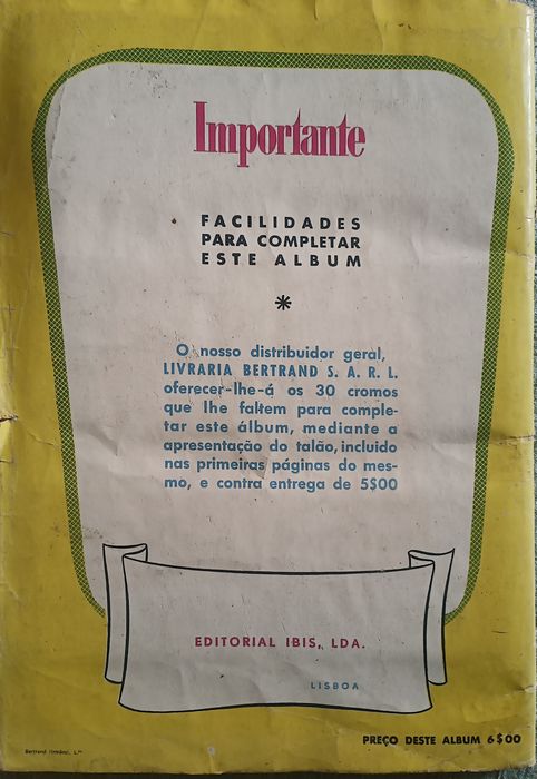 caderneta de cromos " a vida de Jesus Cristo "