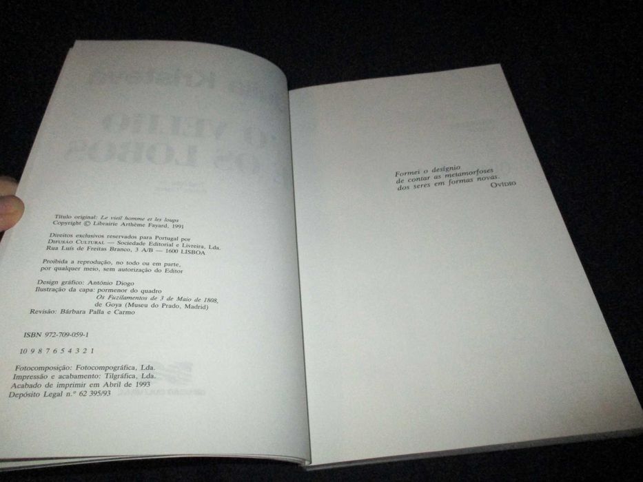 Livro O Velho e os Lobos Julia Kristeva Pedro Tamen