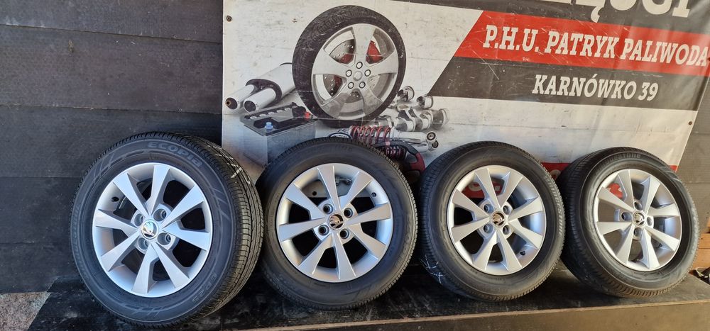 Alufelgi+Opony letnie SKODA CITIGO R14 4x100 et35 1ST