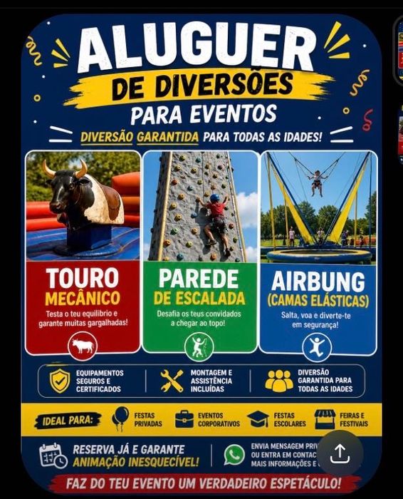 Aluguer de equipamentos para animar o seu evento