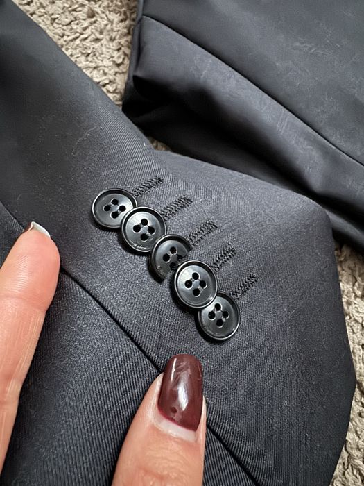 Garnitur męski komplet marynarka spodnie 100% wełna cotton