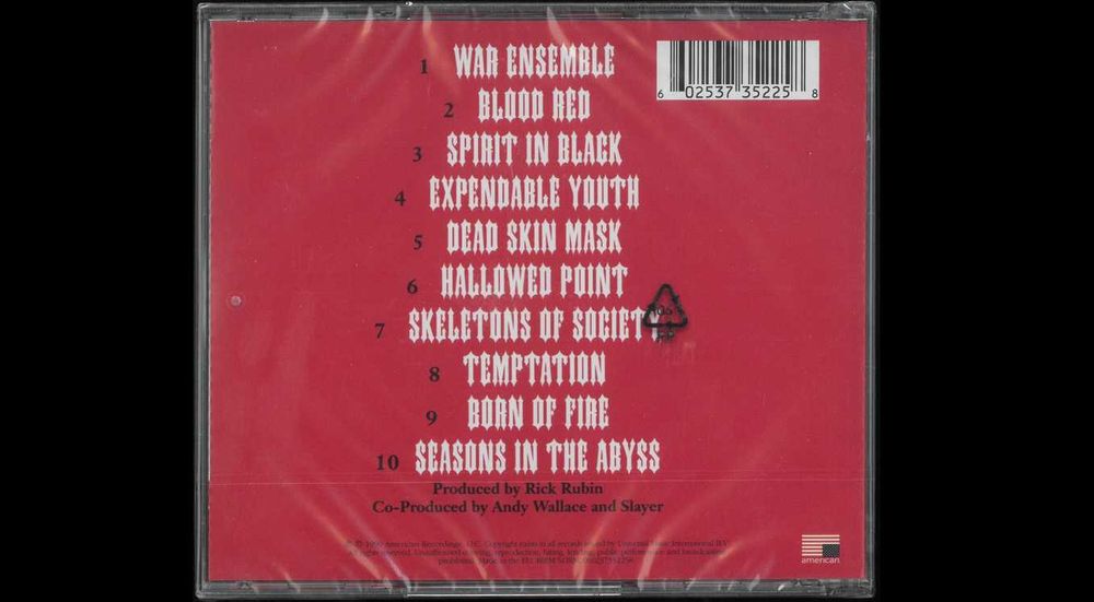 Slayer – Seasons In The Abyss. Płyta CD. Nowa