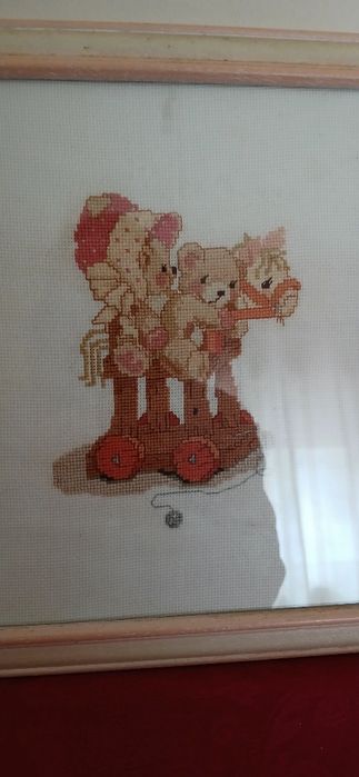 Quadro bordado a ponto cruz