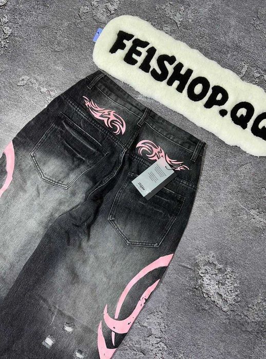 Джинси джейдед лондон чорні з рожевим. Jaded London jeans black/pink