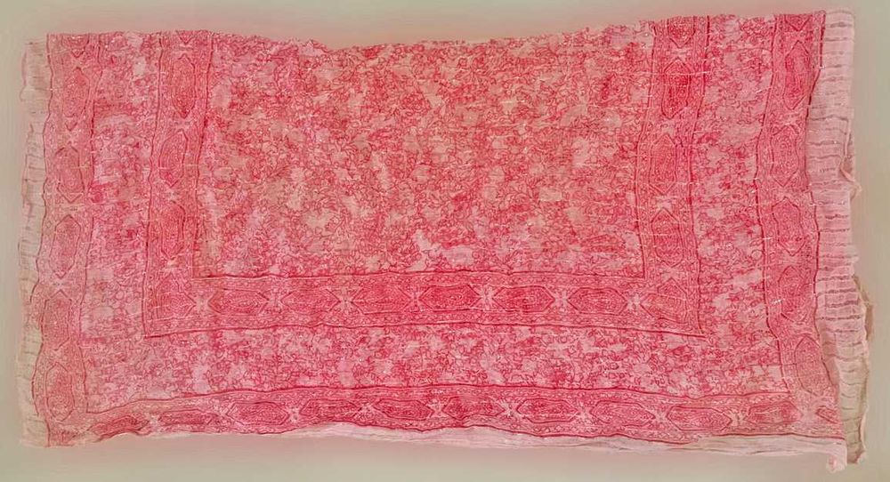 Lenço de Pescoço Unissexo, Rosa e Prata