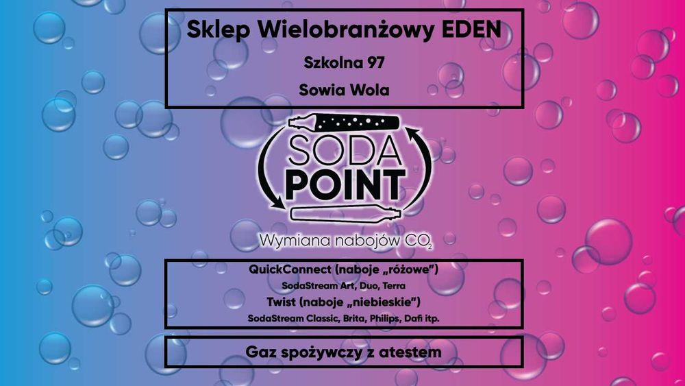 Sodastream Sowia Wola, Szkolna 97 Wymiana nabojów CO2