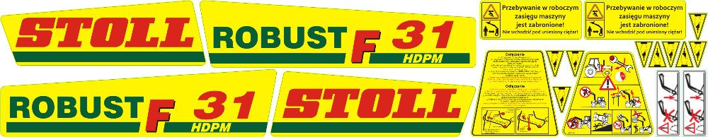 Naklejki Stoll Robust F31 F15 F35 F30 Kompakt ecoline