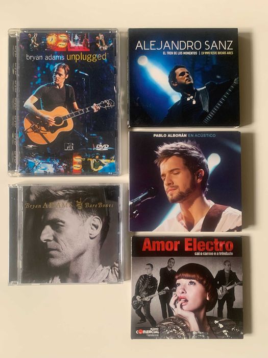 Various Music CDs/DVDs (Amor Electro, Bryan Adams, etc.)