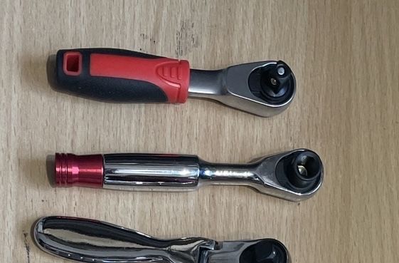 Набор 3шт мікро трещоток 1/4 квадрат та шестигранка якісні підсилені