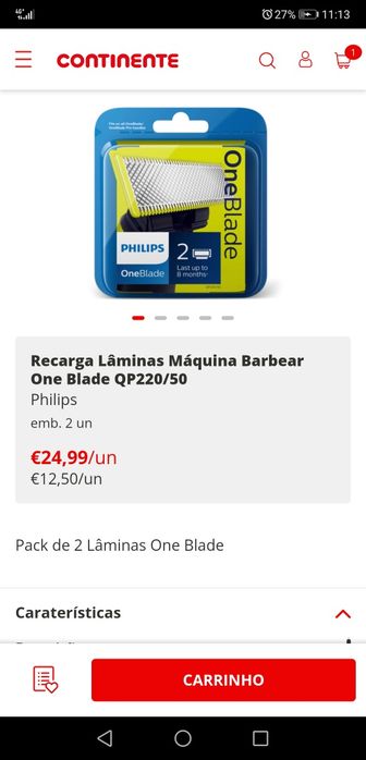 Recargas philips oneblade novas seladas
